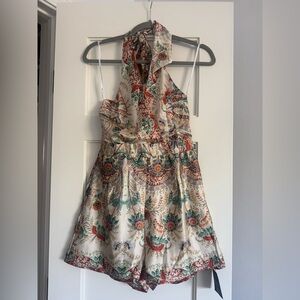 Lulus Floral Halter Romper size Small
